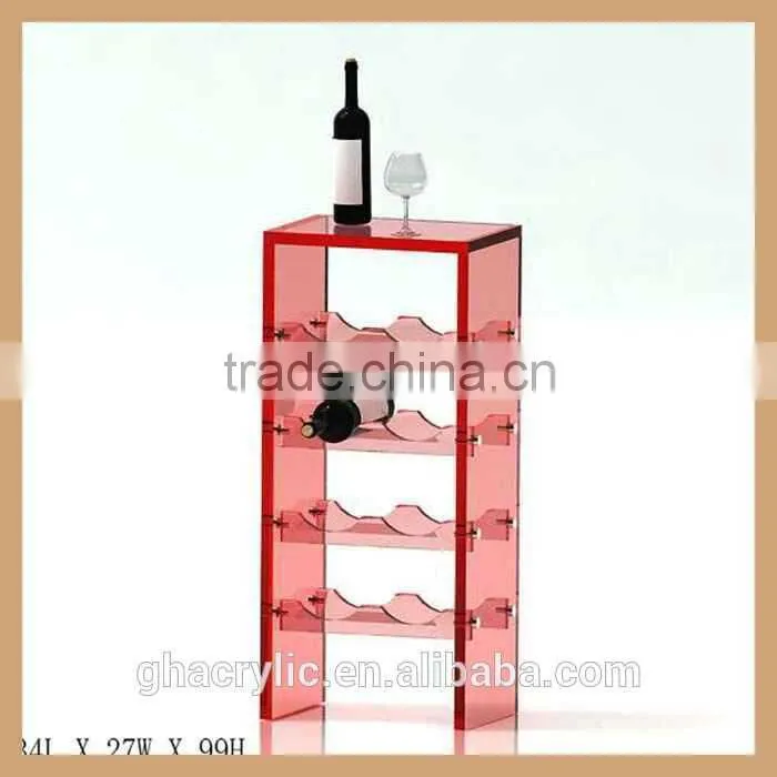 Assorted color acrylic wine display rack