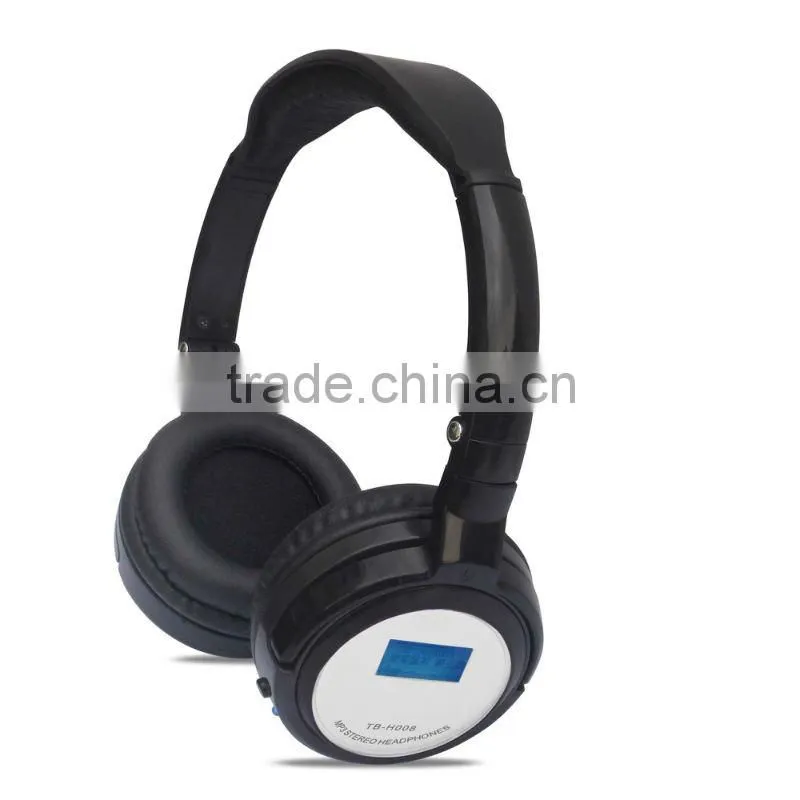 2014 new style wireless Mp3 TF CARD headphones with FM function