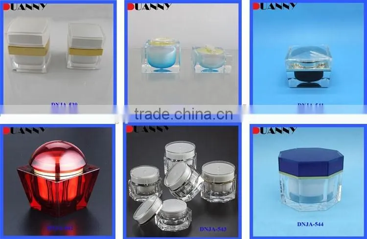 Wholesale Glass Jars Lids ,Wholesale Cosmetic Glass Jar Clear 50G With Plated-Colored Cap