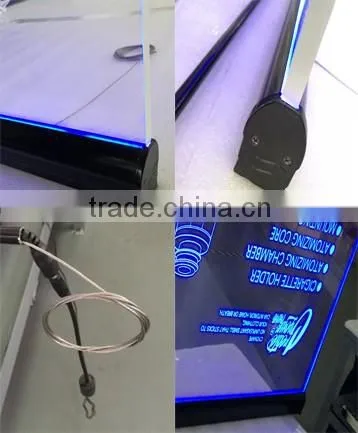 Edgelight led lightbox display double sides visible board, hanging frame for sign advertising lightbox