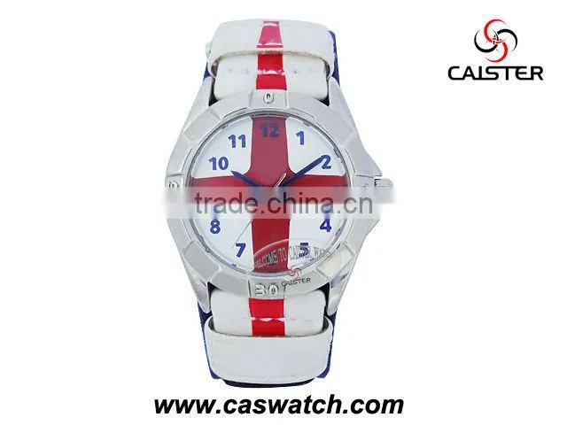 Fashion Cross Pattern Dial Fabric Strap Sport Watch for Couples