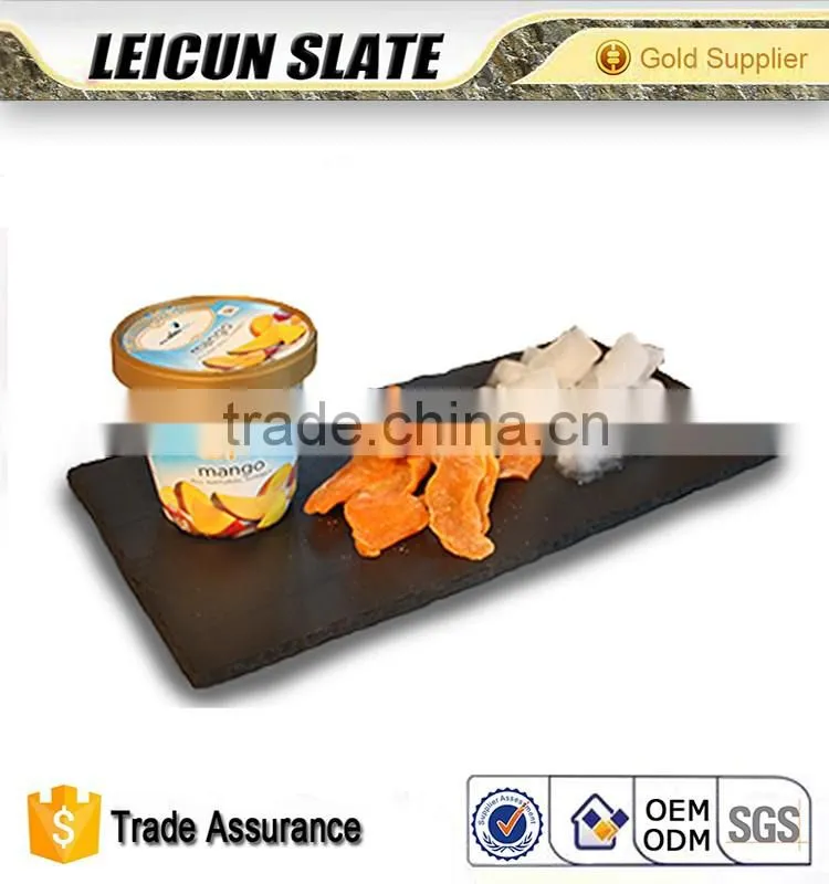 Hot Sale Natural Slate Dinner Plates With Unique Split Surface