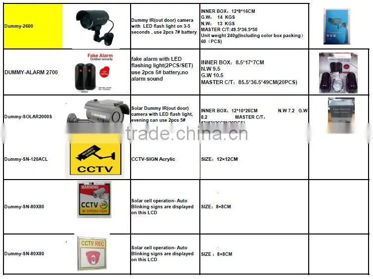 with LED flash light IR Dummy Security camera,outdoor Imitation camera/Fake camera (Dummy-AB-BX-17)