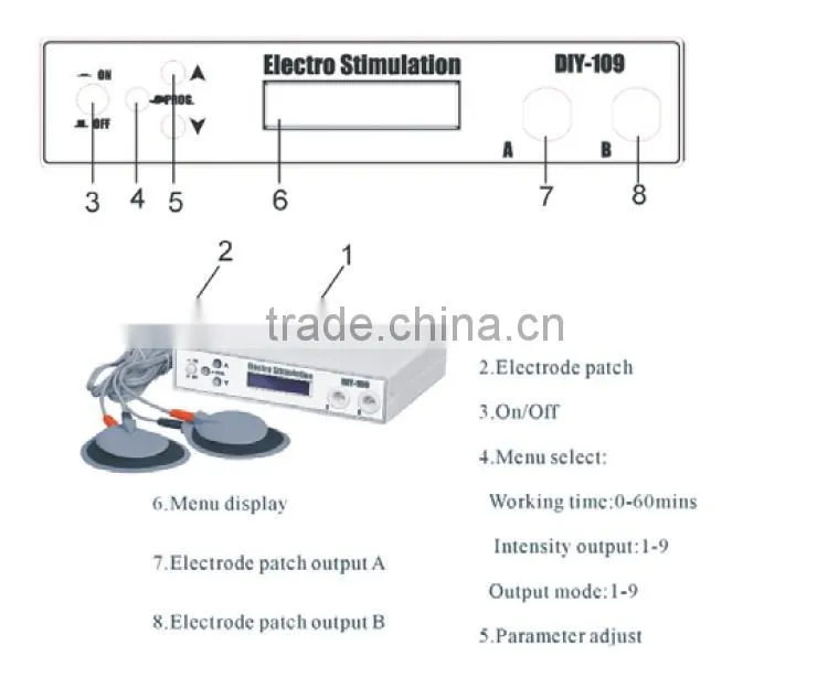 hotsale mini portable electrical stimulation machine DIY-109