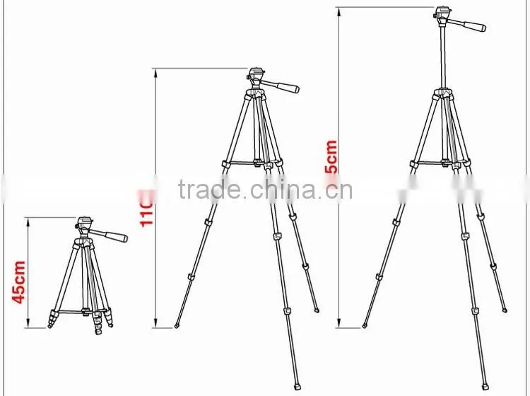 BILDPRO Cheap Tripod 1.3m Digital Camera Tripod Video Stand Travel Tripod