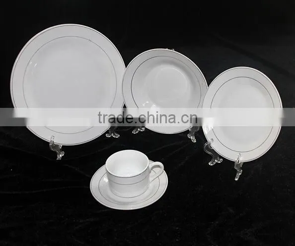 Dishes & Plates Dinnerware Type and Certification food container/ gold rimmed dinner plates