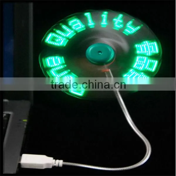 plastic printing logo usb led fan