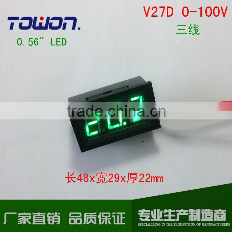 LED Red 2.5-30V Blue 3-30V Green 2.7-30V Digital Voltmeter Voltage Panel Meter for motorcycle car,auto etc