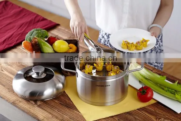 2 Tier stainless steel steamer for electrothermal oven