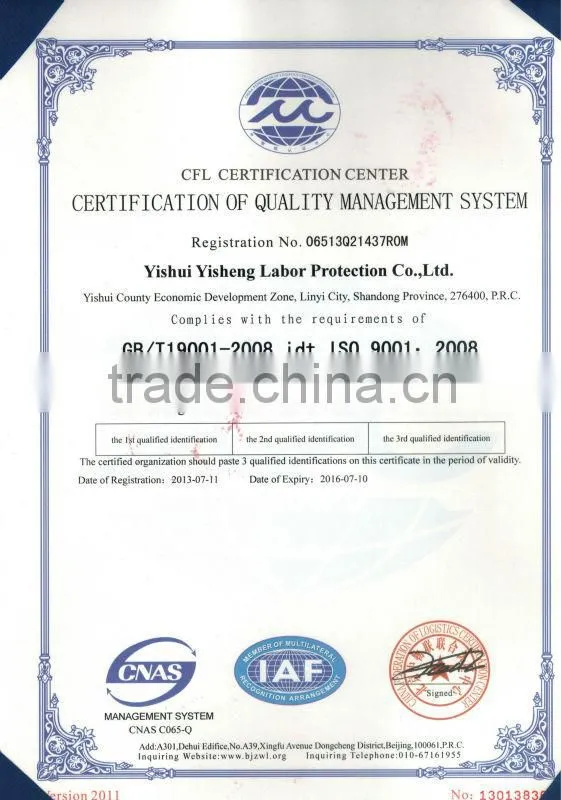 10guage bleached white cotton gloves manufacturer from Chian