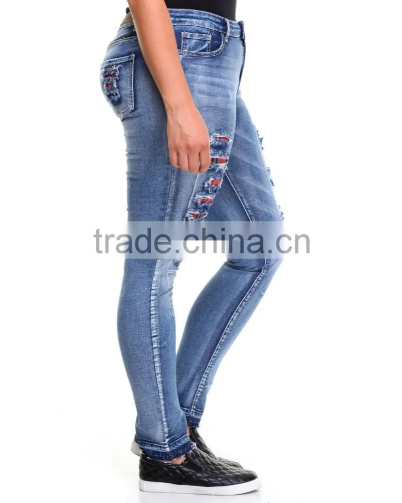 China Clothing Manufacturer Jeans Wholesale Price For Women