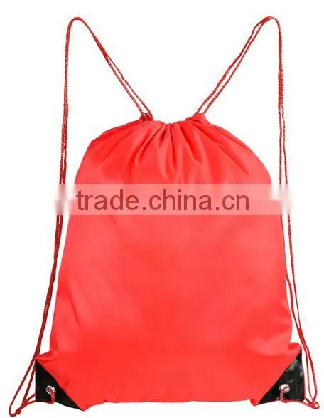 2016 polyester waterproof lightweight drawstring bag
