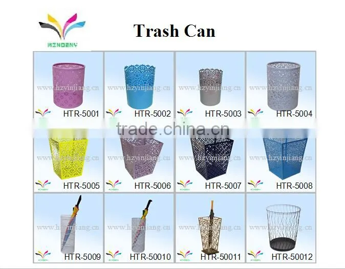 House hold metal custom made unique trash cans for cabinet