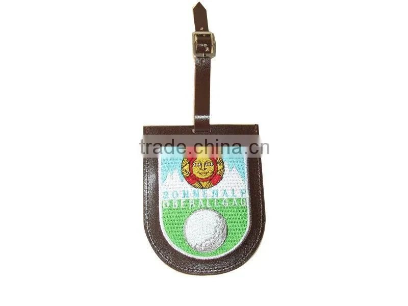 Metal Plate leather golf bag tags luggage tag