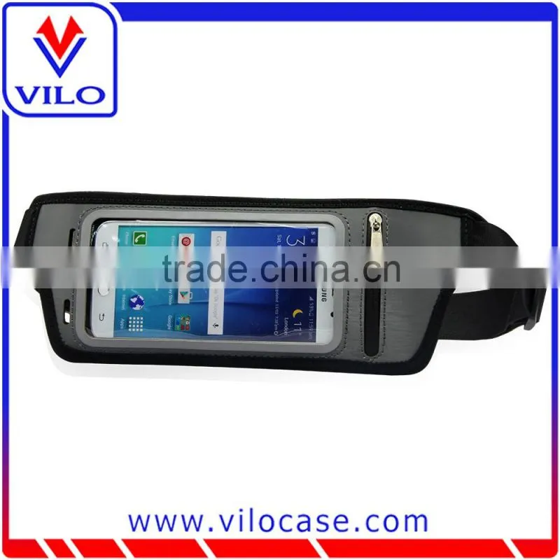 one pocket lycra running belt with PVC window