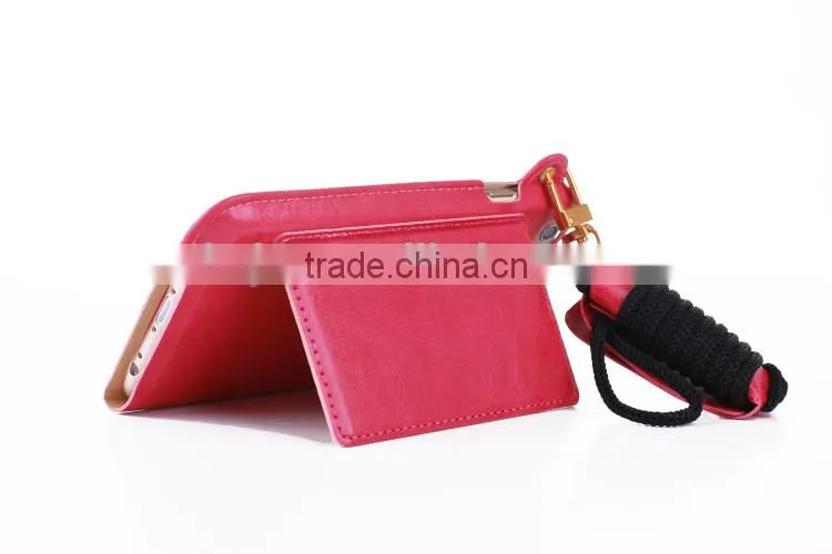 Protective cover case with lanyard,mobile phone and key case PU material