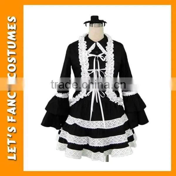 PGWC2279 High quality new lolita maid dress waitress uniform costume black anime cosplay halloween costume sexy