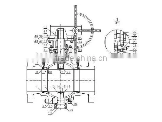 Cast steel fixed ball valve