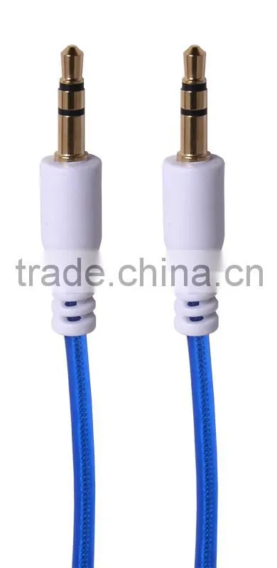 3.5mm cable stereo Plug to Stereo Plug 1.2 Mtrs Gold (black)