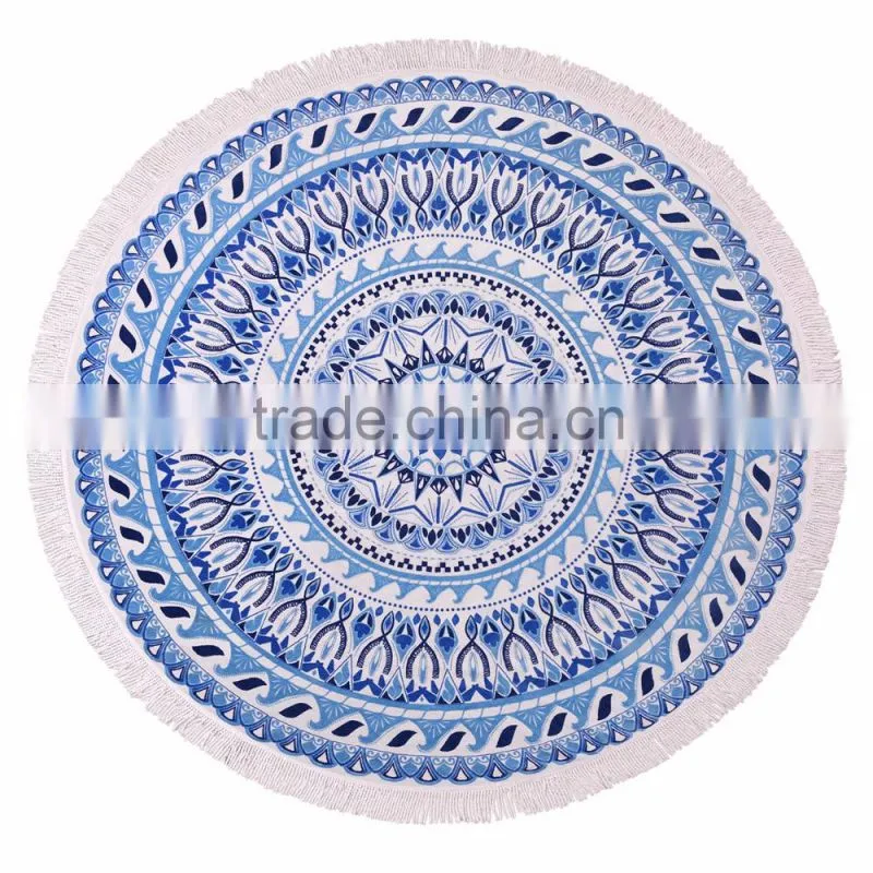 Inexpensive custom design Hot sell cotton round beach towel