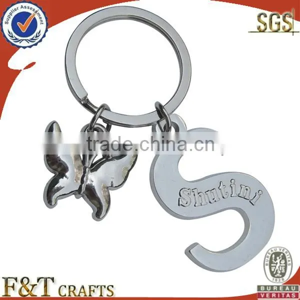 Custom 3d embossed metal cheap keychain shoe