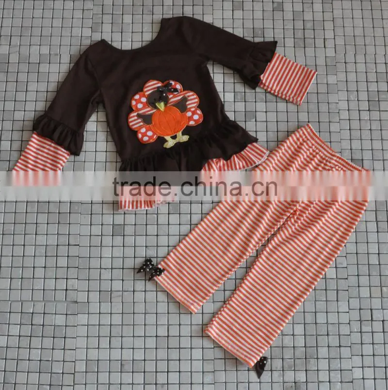 trendy western baby turkey thanksgiivng boutique with polka dots