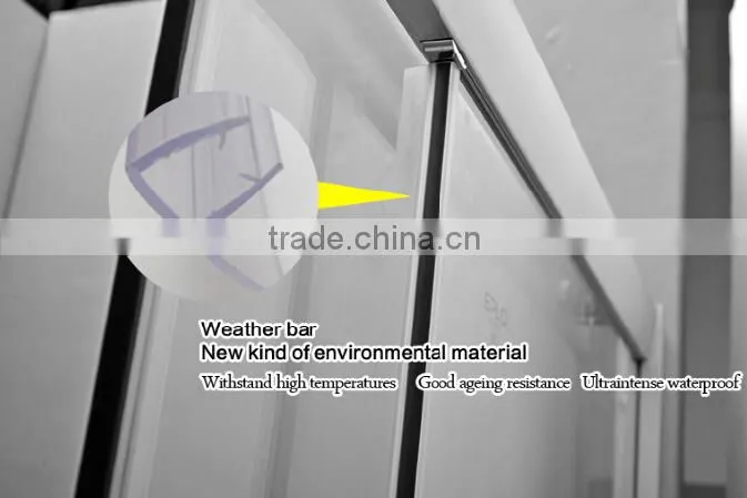 custom with frame sliding tempered glass shower rooms