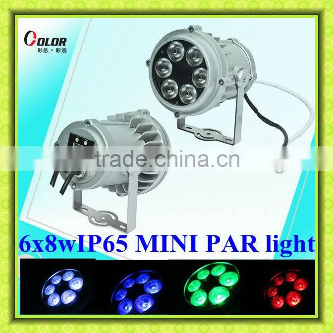 6pcs 8W mini rgbw waterproof stage par light