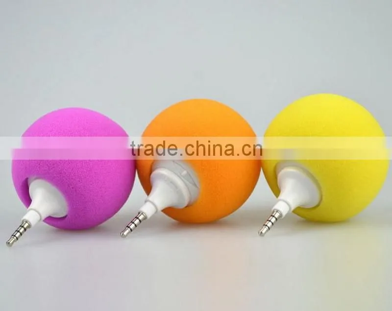 Super Mini Audio Sponge Ball Music Speaker 3.5mm Audio Jack