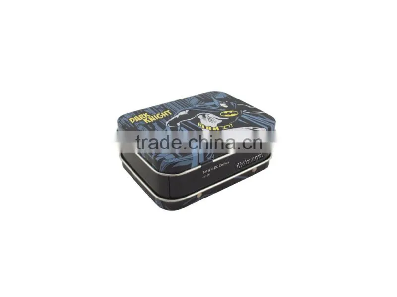 tin box with handle, metal box with latch, hinged box with lock