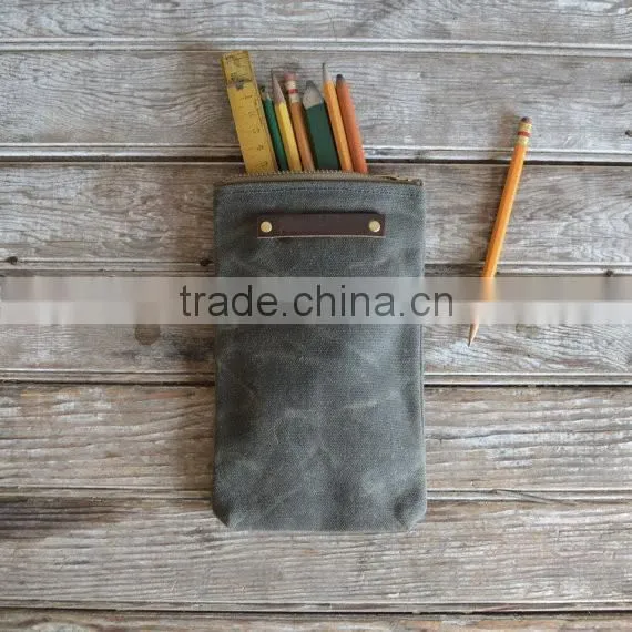 cool wholesale canvas pencil case pouch