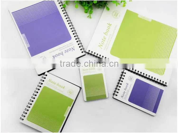 2015 hot sell double cover cheap spiral notebook A7 A6 A5 B5 wholesale