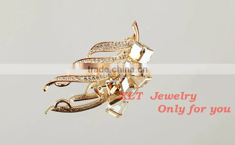New Arrival Fashionable Simplicity Shining Star Crystal Brooch
