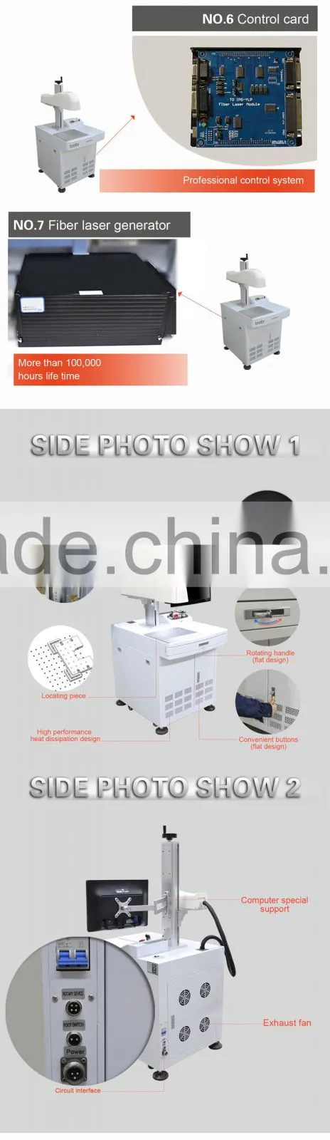 10W 20W 30W fiber laser marking machine for Mobile phone keypad Made in China