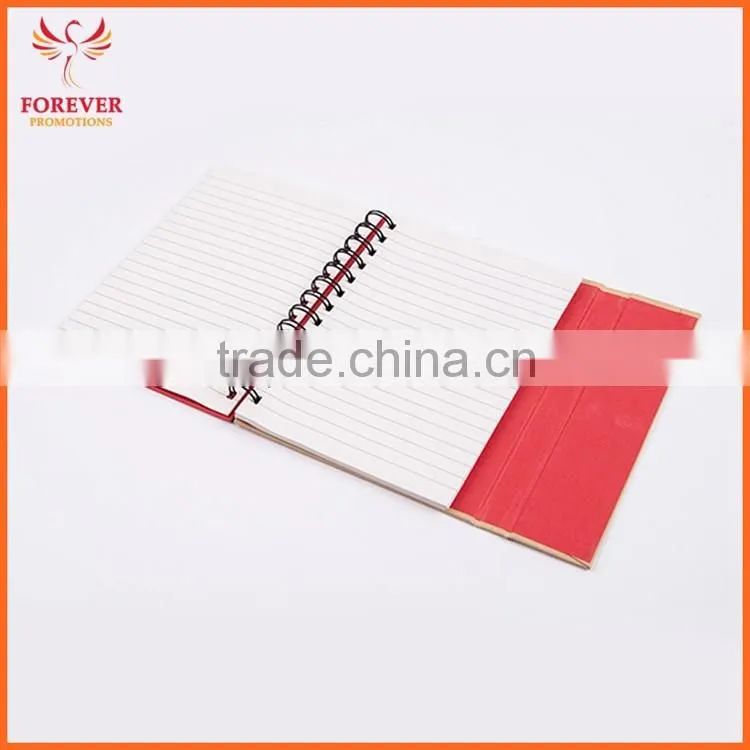 Eco Recycled Sticky Notebook With Magnet Closure Custom Logo 80 Sheets White Paper Spiral Binding