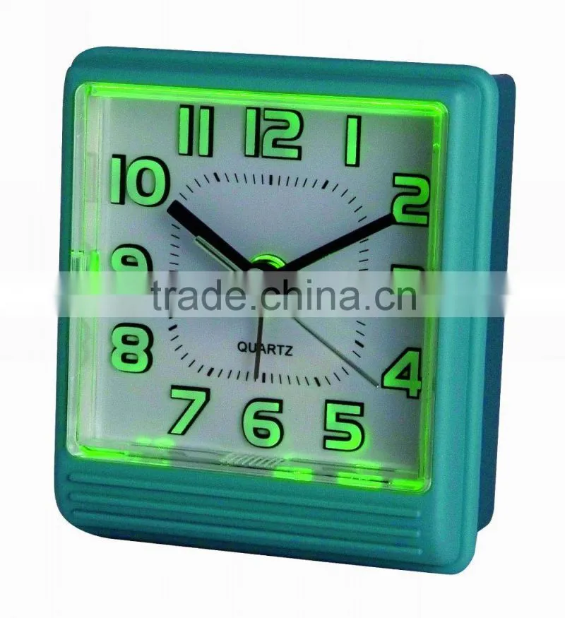 LED touch light square Alarm clocks with snooze crescendo Beep sound