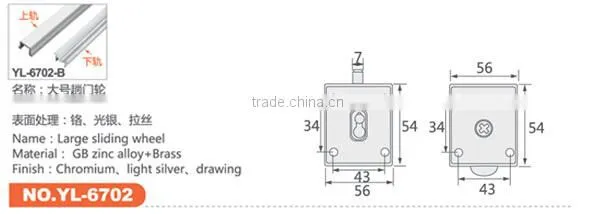brass sliding door hanging wheel for sliding door wardrobe