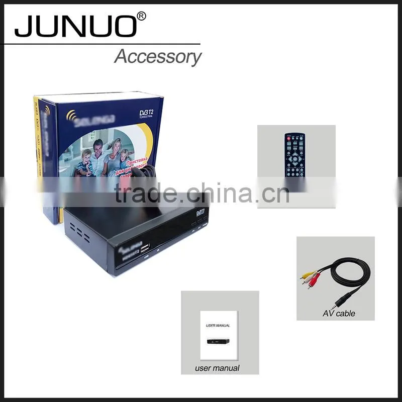 JUNUO shenzhen manufacture Best quality low price 1080p HD mstar 7t01 dvb-t2 tv decoder set top box zimbabwe