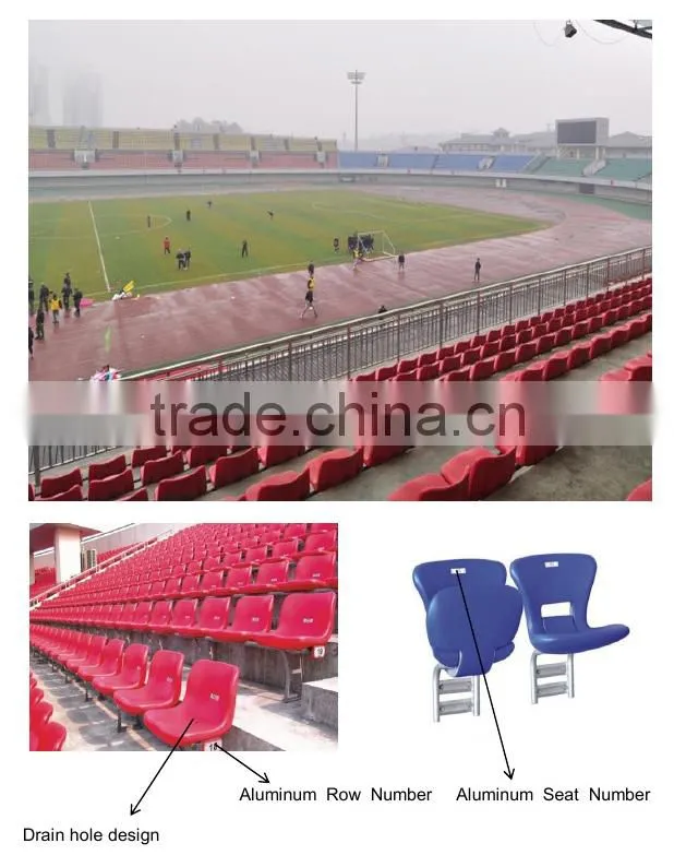 Outdoor training field good quality floor mounted light weight durable injection molding chair for sale