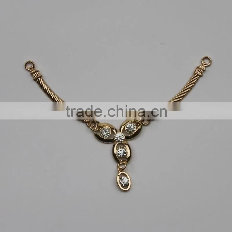 metal connector for garment ornament &metalic rhinestone necklace