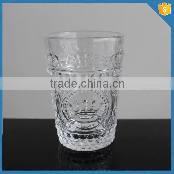 Pressed French Design glass Wine Goblet