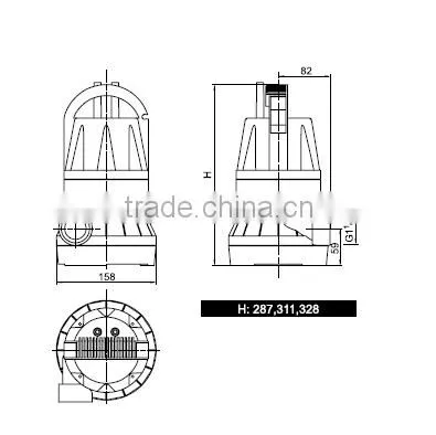 clean water pump 250w, CSP250C-4/5/6/7, different handle