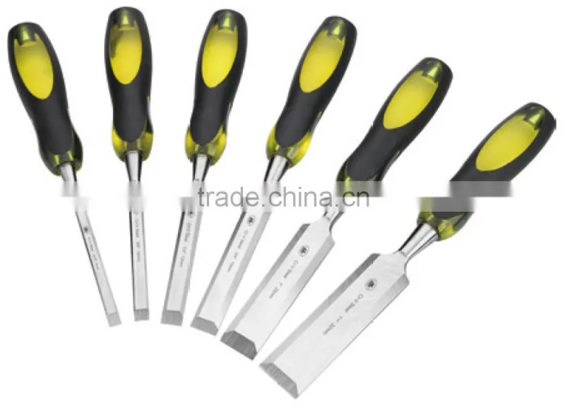 wood working chisel with Double color crystal handle