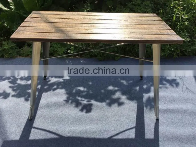 Antique Industrial Dining Table, Wooden Dining Table