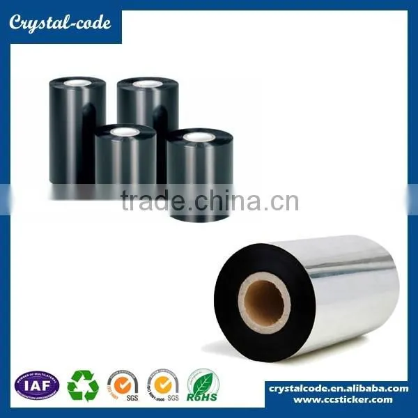 wholesale customized black 90x300m wax base ribbon for Zebra printer