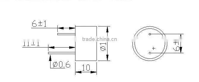 FBULS1410 aluminum 90dB 14mm waterproof ultrasonic sensor with pin ROHS(FBELE)