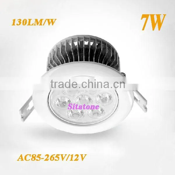 Fins 7W recessed led down light,700LM,AC85-265V,7*1W ,2 years warranty