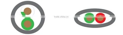 2 cores round Telephone cable