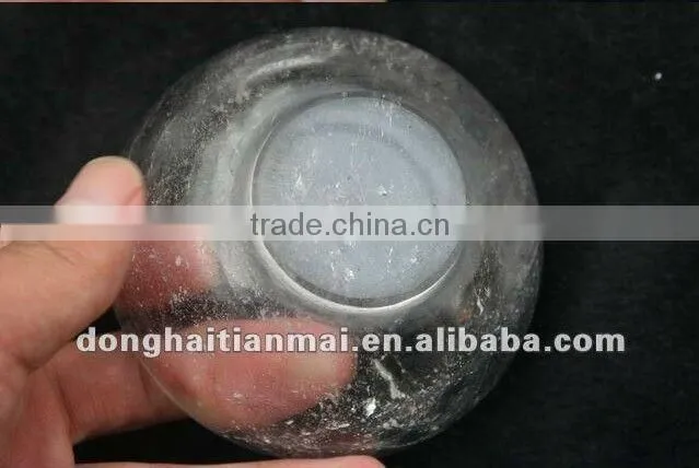 Wholesale Natural Elegent Portable Clear Crystal Carving Bowl