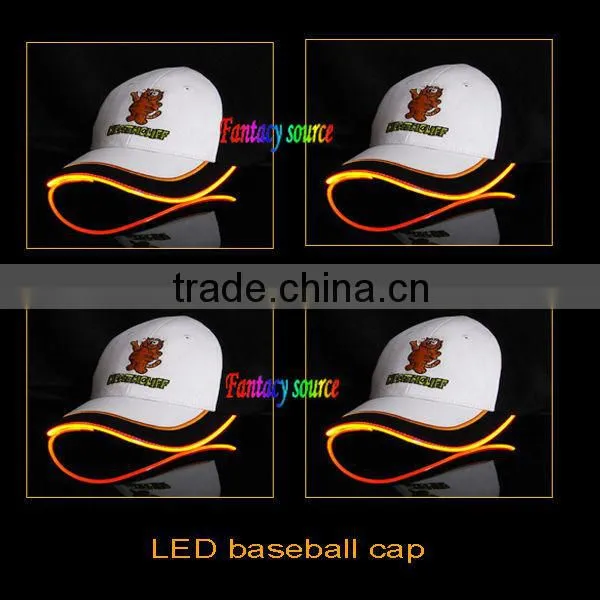 2016 wholesale led baseball cap,light up led cap hat with 100% cotton material